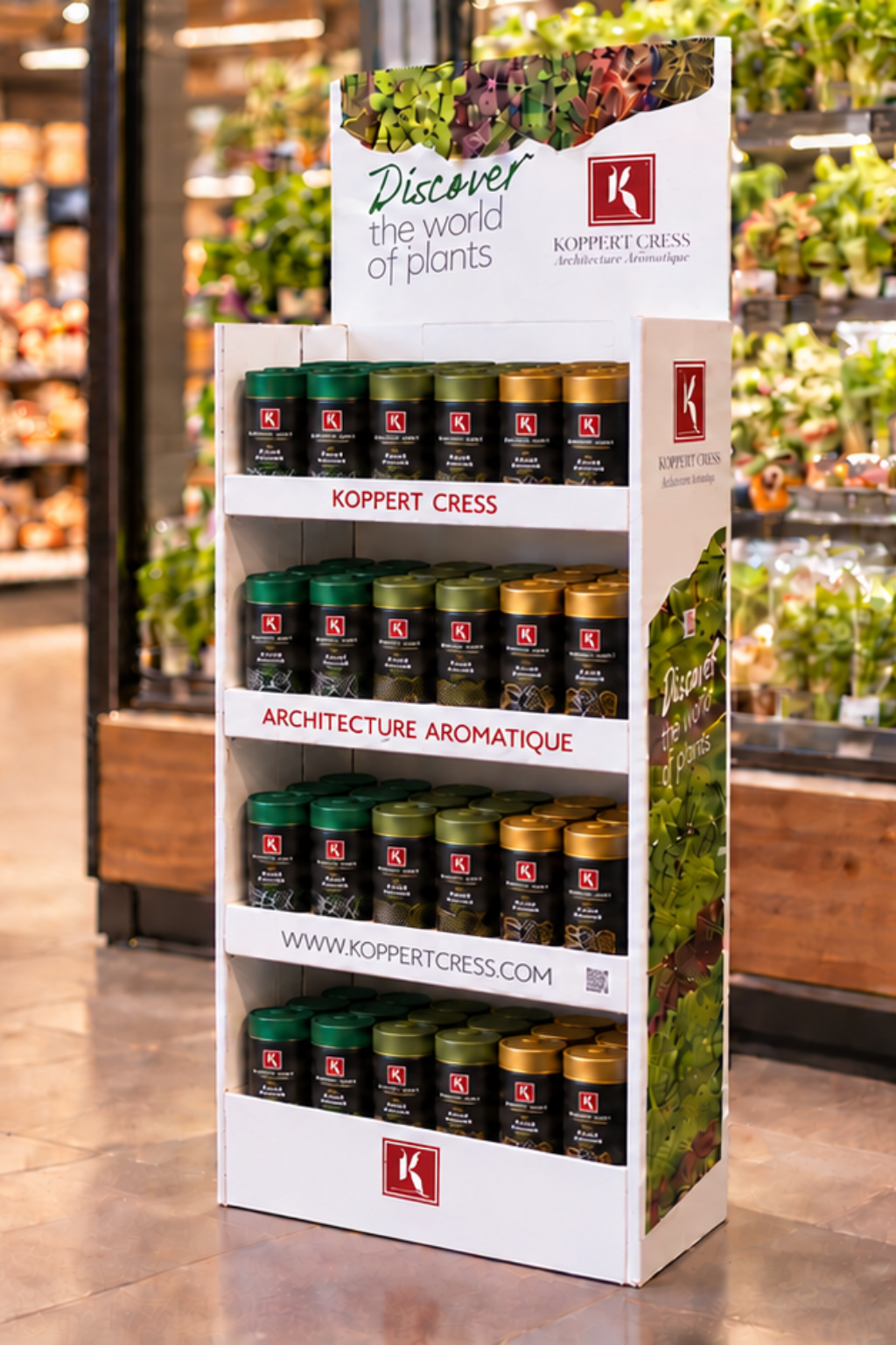 Foldable Shop Display - Koppert Cress - verticaal Foldable Shop Display - Koppert Cress - verticaal