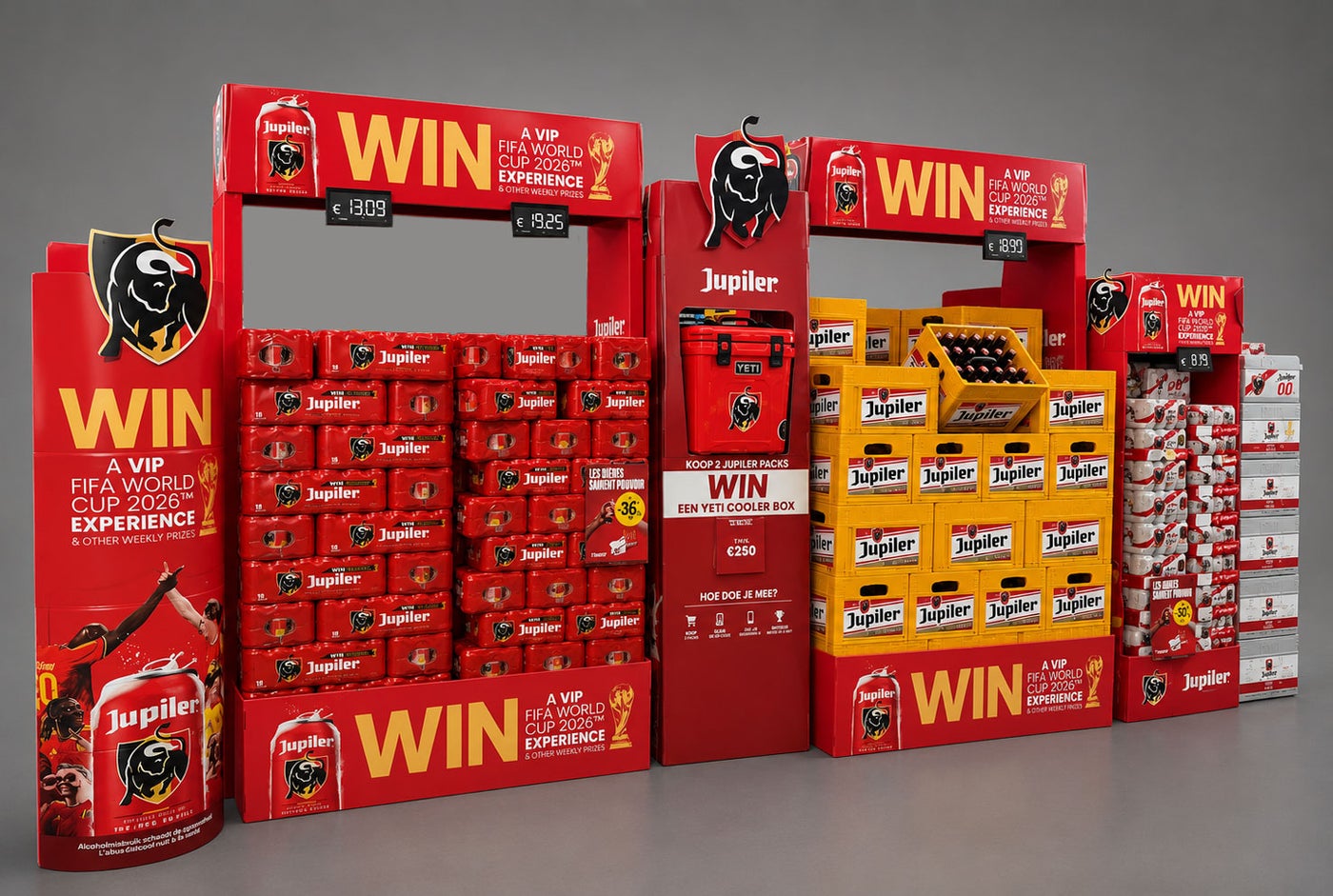 Jupiler WK actie winkelvloer Jupiler WK actie winkelvloer