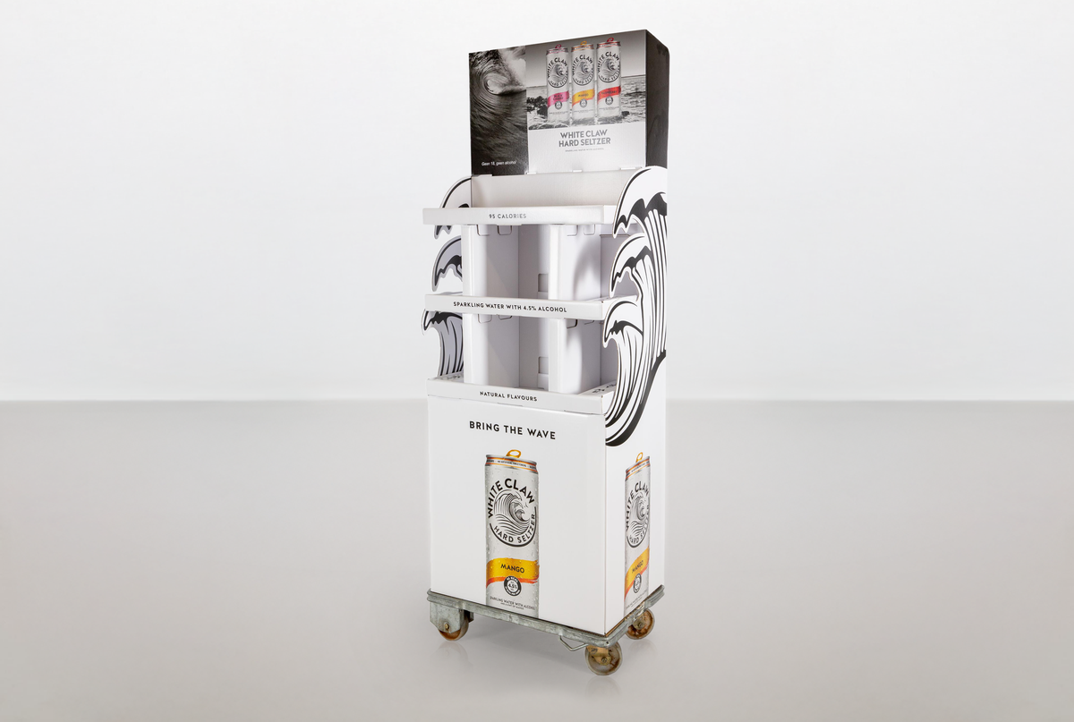 Kartonnen palletdisplay - White Claw - Holbox Kartonnen palletdisplay - White Claw - Holbox