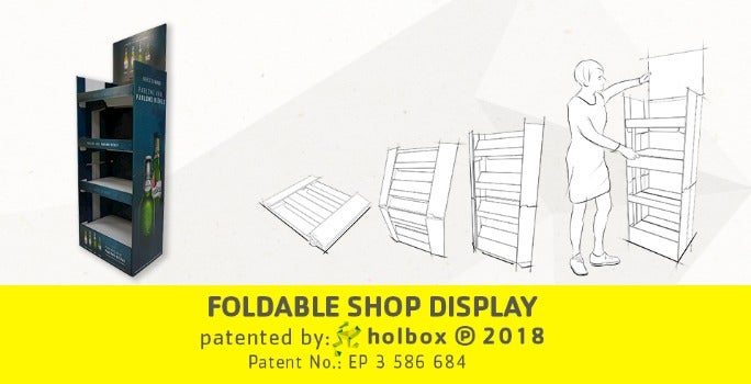 Foldable shop display patent - Holbox Foldable shop display patent - Holbox