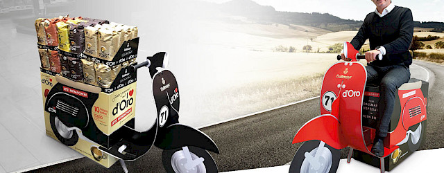 Auf die Verkaufsfläche rasen