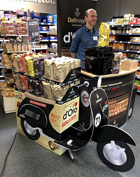 Auf die Verkaufsfläche rasen