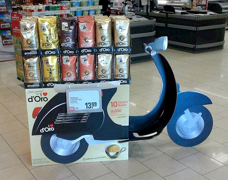 Auf die Verkaufsfläche rasen