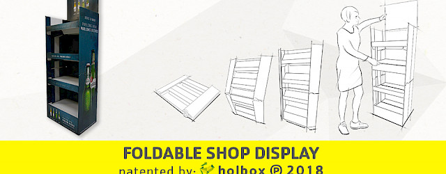 2 Second Foldable Shop Display patent Holbox