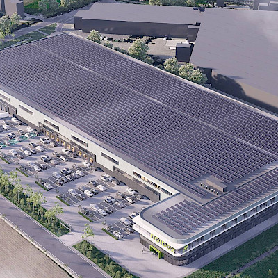 2500 Solarpaneele auf dem Dach des Holbox-Neubaus in Roermond
